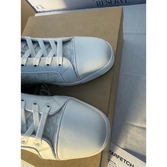 Christian Louboutin Louis Orlato White Leather High-Top Sneakers - Picture 7 of 10